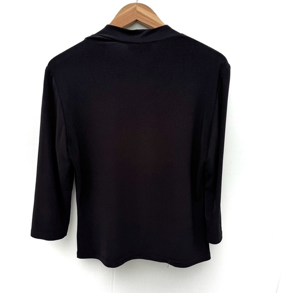 Joseph Ribkoff scoop neck size 12 Elegant Black Blouse - Picture 5 of 6